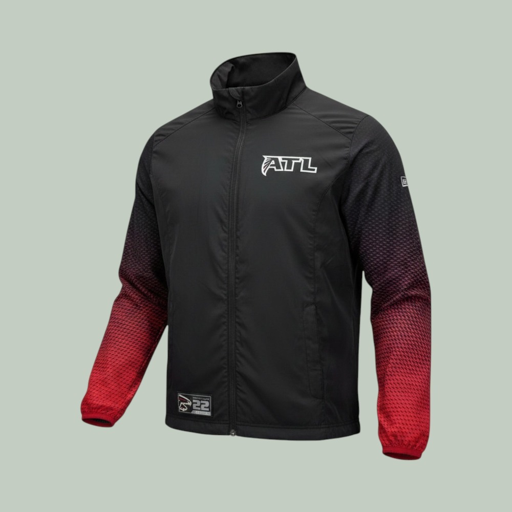 ATL Black and Red Gradient Track Jacket